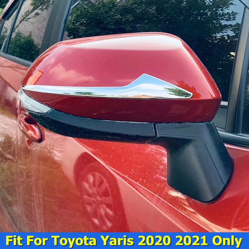 

Автомобильный Зеркало заднего вида полоска для автомобильной двери Накладка 2 шт. ABS хромированные аксессуары переоборудование экстерьера комплект подходит для Toyota Yaris 2020 2021