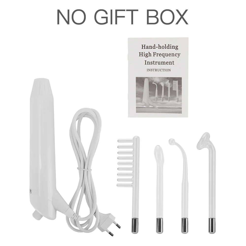 No Gift Box Высокочастотный электрод для лица, палочка, стеклянная трубка, Электротерапия, средство для удаления пятен и акне, для волос, тела, спа-уход за лицом - Цвет: No Gift Box