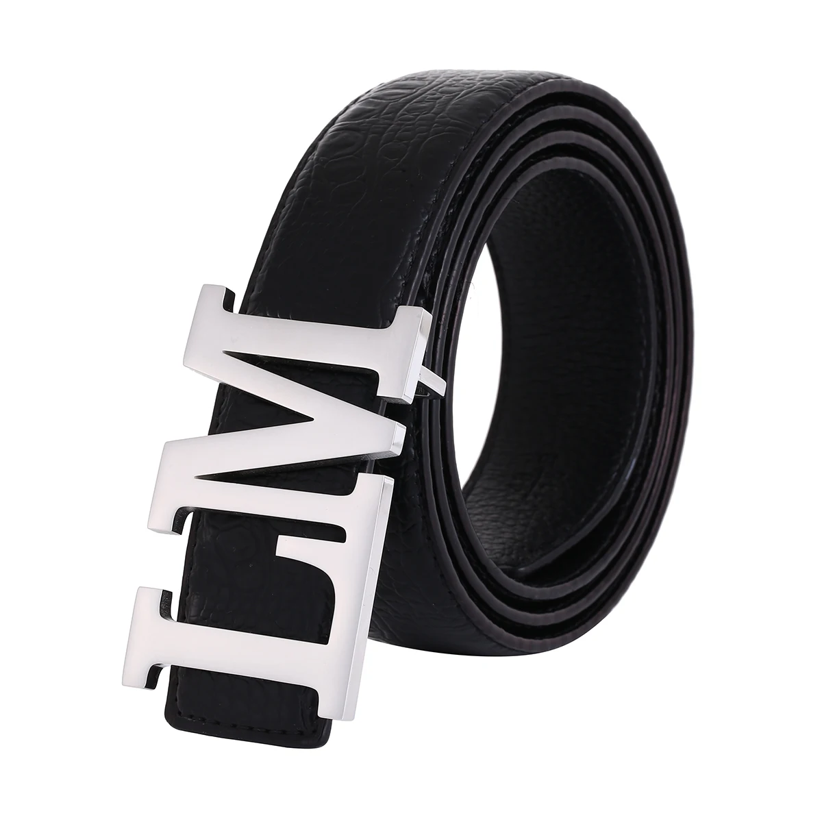 Personalized Mens Leather Belt Buckle Customized Initials Belt Wedding Jewelry Gift For Men's