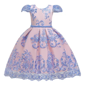 

Girls Princess Kids Dresses for Girls Tutu Lace Flower Embroidered Ball Gown Baby Girls Clothes Children Wedding Party Dress