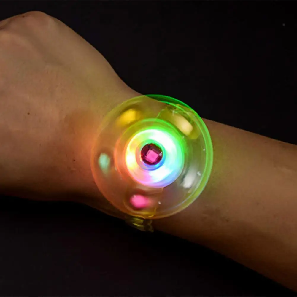 Pulsera de reloj giratoria con espiral para niños, juguete creativo y luminoso
