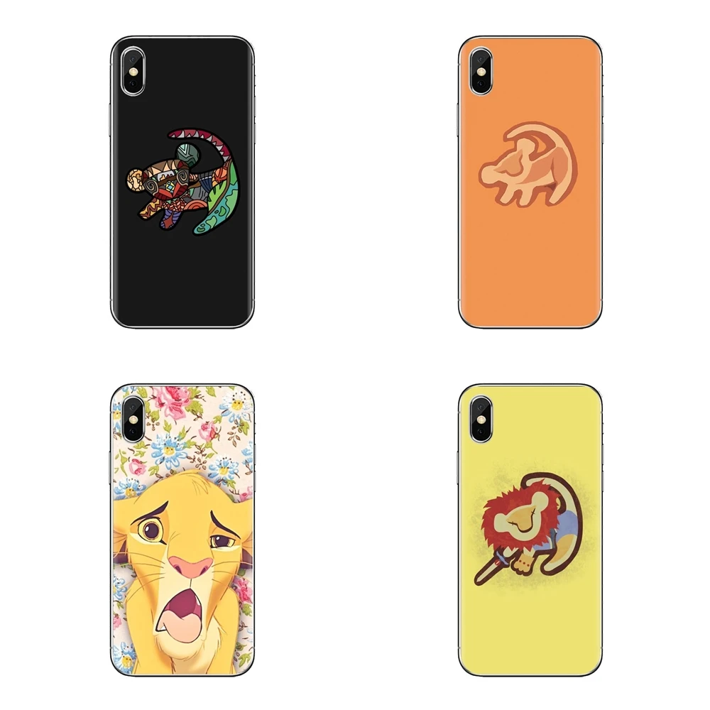For Huawei G7 G8 P7 P8 P9 Lite Honor 4C 5X 5C 6X Mate 7 8 9 Y3 Y5 Y6 II 2 Pro 2017 Simba Funny Face Lion King Floral Phone Cover |