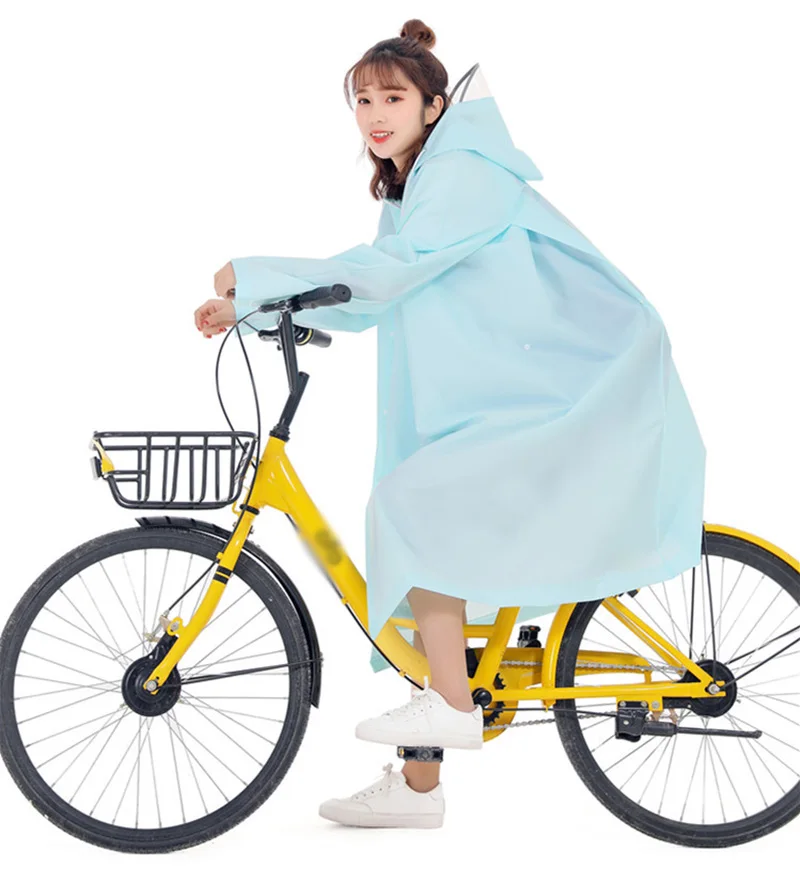 Модный женский плащ-дождевик из прозрачного этиленвинилацетата, плащ для езды на велосипеде, водонепроницаемый дождевик, пончо с капюшоном для взрослых - Цвет: 04