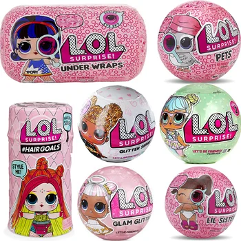 

New Big Glitter Unpacking Dress LOL Dolls Figures Action Toys Anime Educational For Kid's Gift