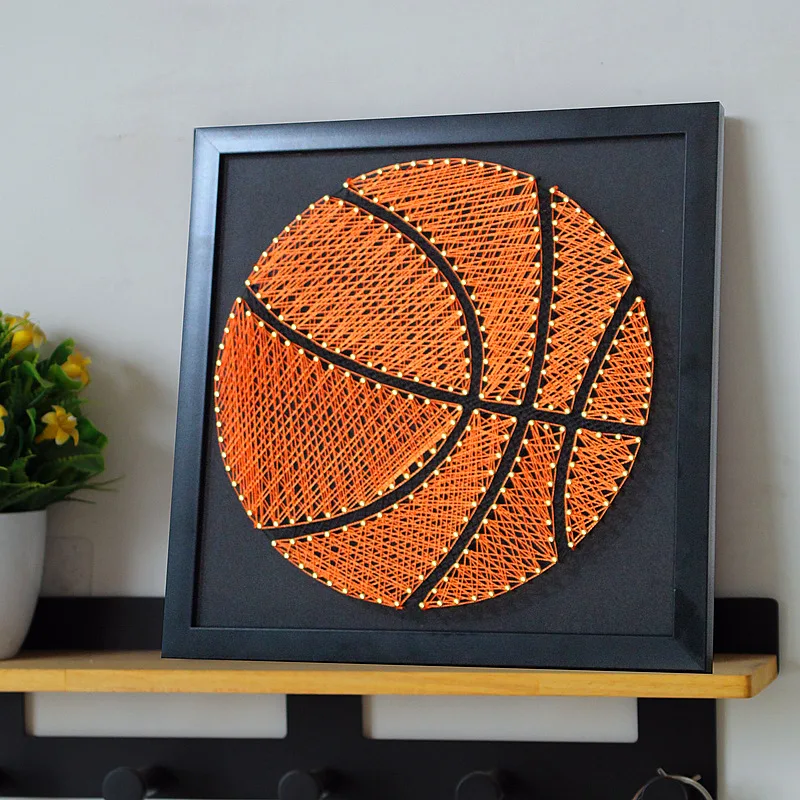 Подарок ручной работы DIY струнная художественная живопись Баскетбол Кобе НБА вентиляторы футбол Месси домашний декор из дерева DIY ремесла набор декоративный Рисунок