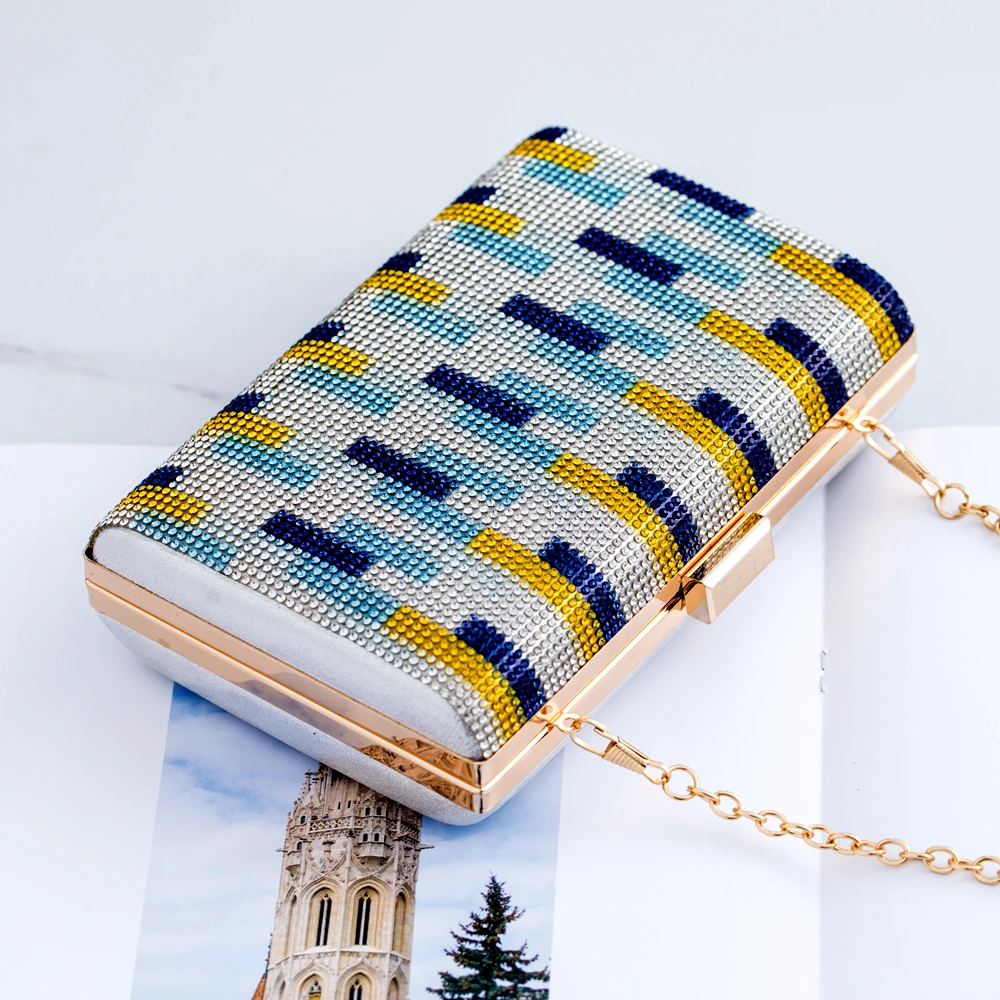 

2020 Fashion women's handbag Luxury Diamond Evening Bag Wedding Party shoulder bag chain straddle bag boutique small square bag