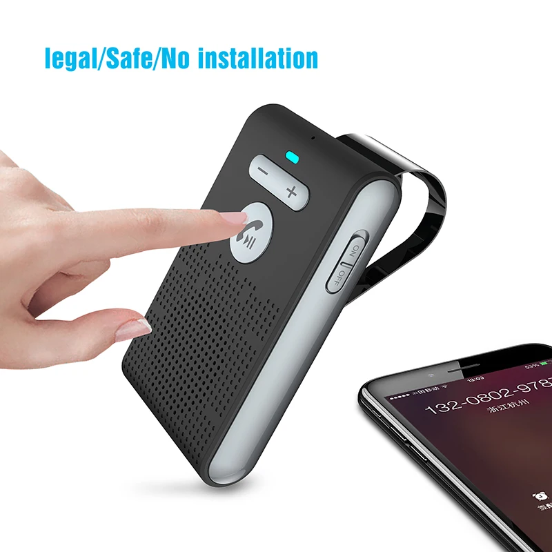 Siparnuo блютуз адаптер CSR V4.2 Bluetooth Handsfree Car Kit Беспроводной Bluetooth козырек от солнца клип громкой связи с Siri голосовой Управление SP08|Автомобильный комплект Bluetooth| | АлиЭкспресс