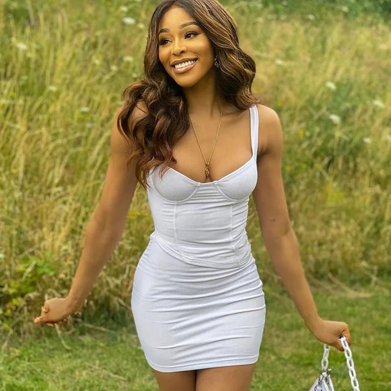 Ribbed Low Cut Women Two Piece Sets Sleeveless Backless Party Club Outfits Slim Autumn Irregular Crop Top And Skirt Co-ord Set |