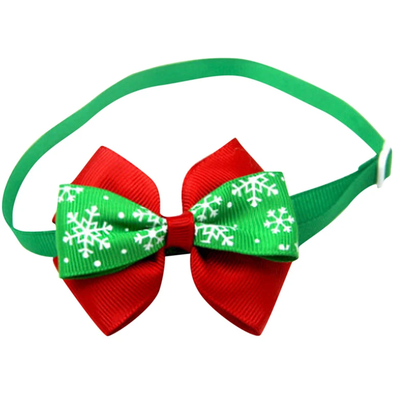 Transer 10pcs/lot Adjustable Christmas Pet Dog Bowties Cat Neck Ties Holidays Bow Tie Collar Groomings Pet Products 9107