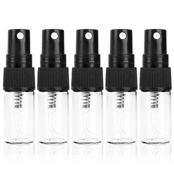

5 pcs Mini Portable 2-10ml Nebulizer Pump Glass Fillable Perfume Spray Empty Bottle