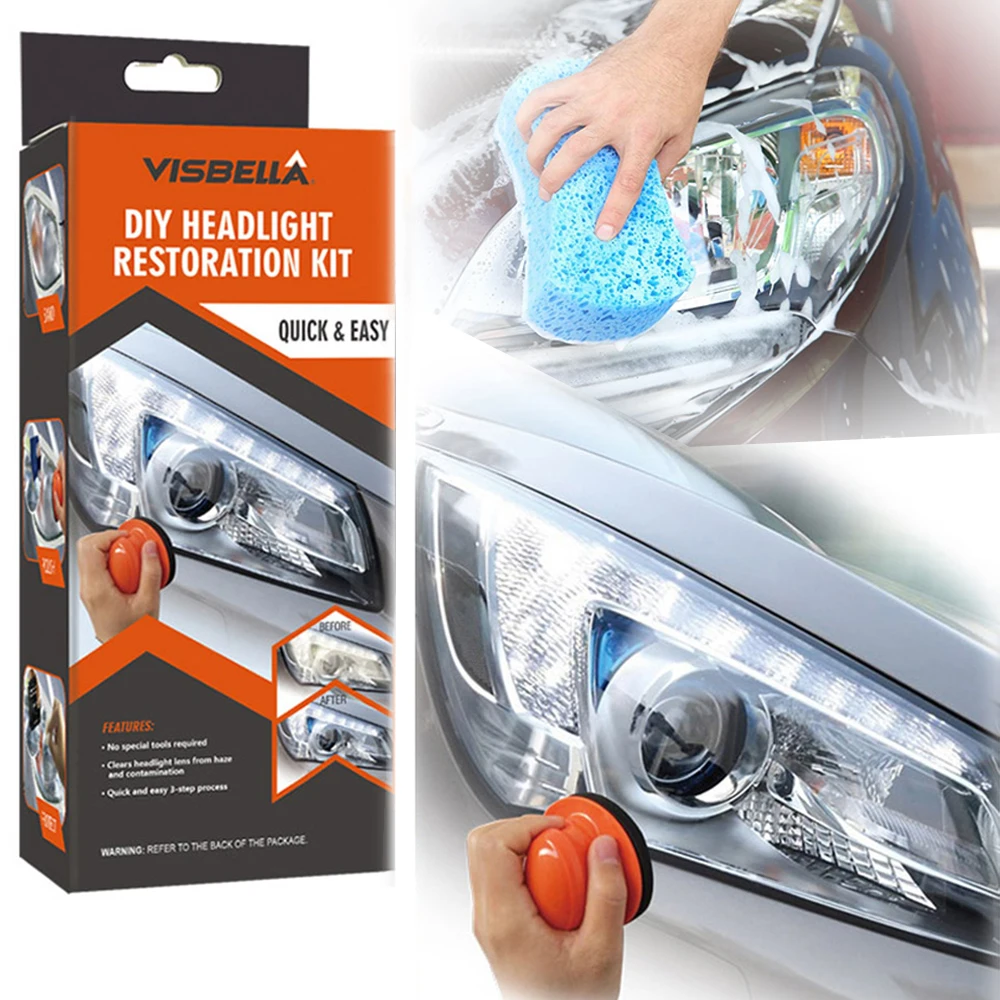 

Headlight Polisher For Car Lenses Chemical Polish For Headlights Restoration Polymer Liquid Car Care Polishing Kit Headlamps Wax