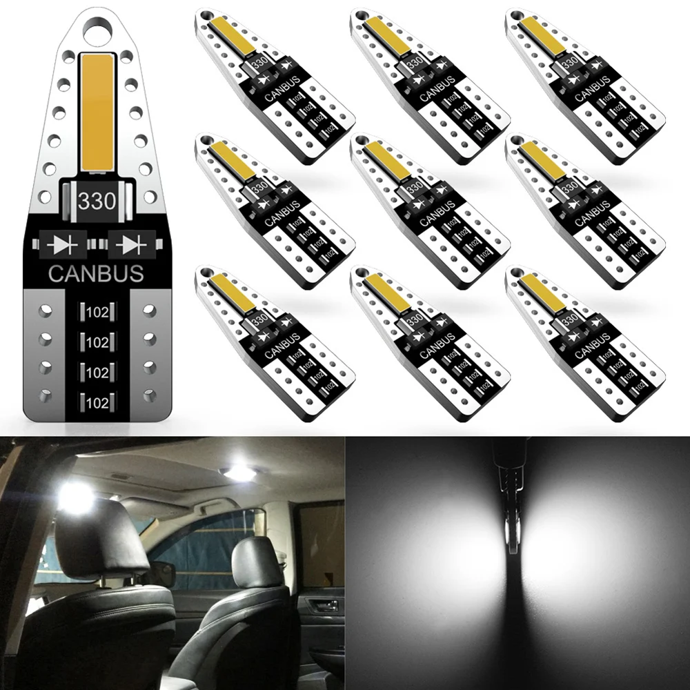 Katur 10 шт. W5W T10 LED Canbus 194 Автомобильные светодиодные фары для Skoda Octavia 2 A7 A5