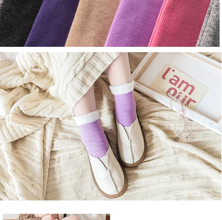 Зимние детские носки; Носки ярких цветов для девочек; теплые гольфы для малышей; бесшовные носки для подростков; детские рождественские носки