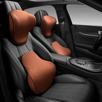 

JINSERTA Car Memory Foam Car Travel Pillow Neck Pillow to Ease Fatigue Auto Headrest Lumbar Support For Car Office Home Chair