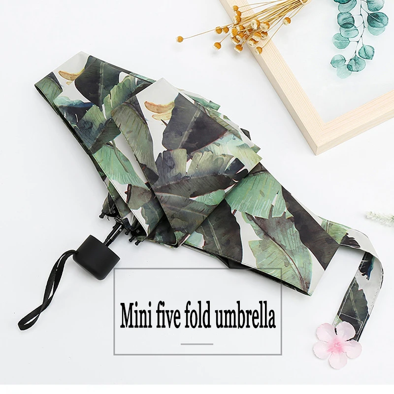 

New Portable Windproof Folding Umbrella Ladies Sun Umbrella Mini Pocket Umbrella 5 Fold Umbrella Men's Windproof Umbrella