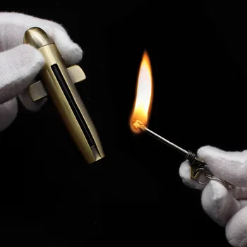 

Vip Permanent Flint Free Fire Starter Lighter Endless Match Gasoline Keychain Lighter Tomahawk Missile Waterproof Survival Tool