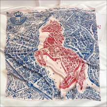 

horse print Scarves 90*90 cm Silk Scarf Top Manual Rolled Scarf bandana Foulard Femme Soie De Marque De Luxe satin 90 scarfs