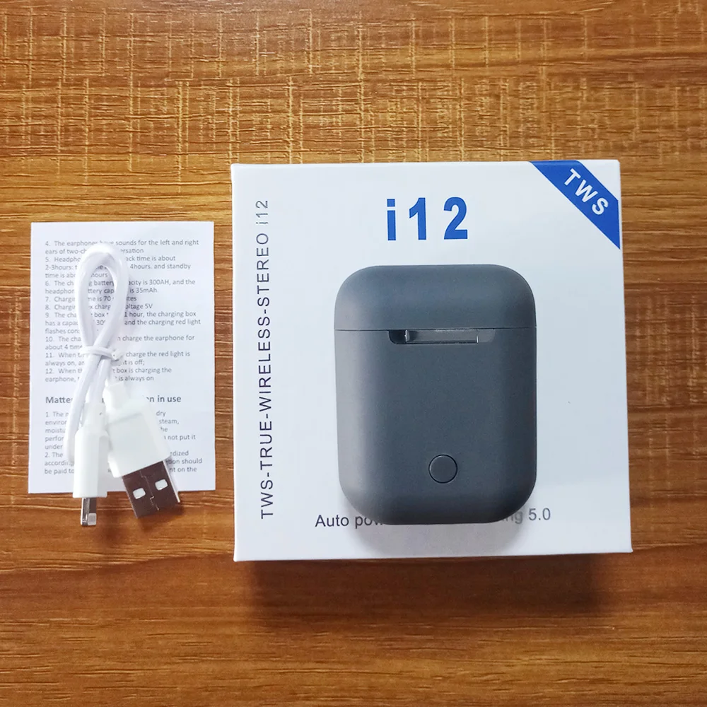 Dark gray i12D I12 tws матовые Bluetooth наушники беспроводные наушники свободные руки бизнес наушники спортивная Гарнитура Bluetooth Музыкальные наушники - Цвет: Dark gray i12D
