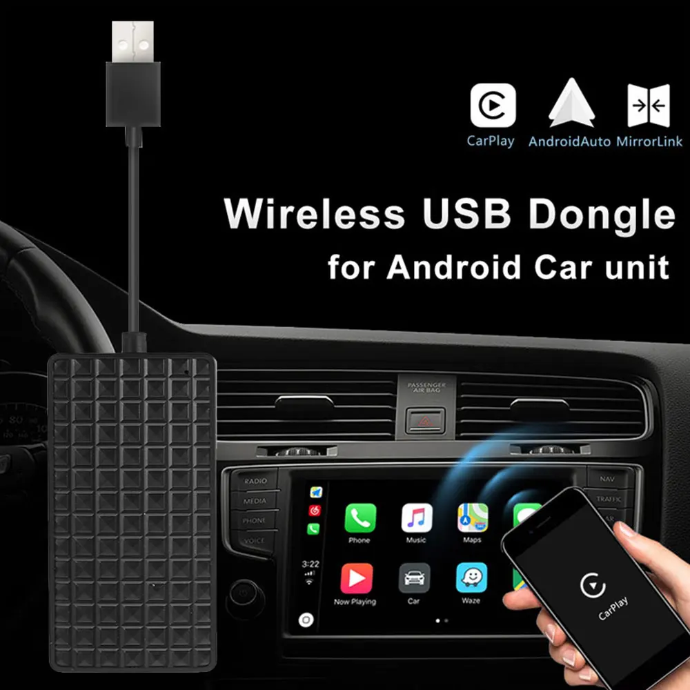 Enlace inteligente inalámbrico carplay, dongle de apple carplay para iphone, cable mini usb para