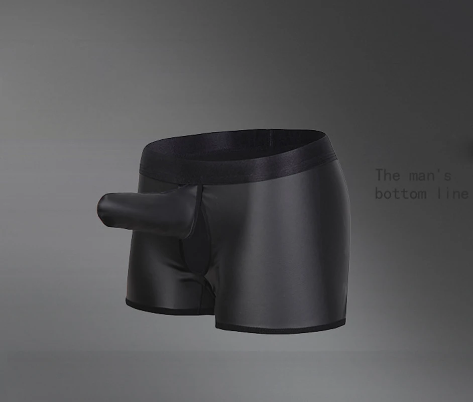 Мужские кожаные сетчатые стильные сексуальные трусы боксеры для взрослых