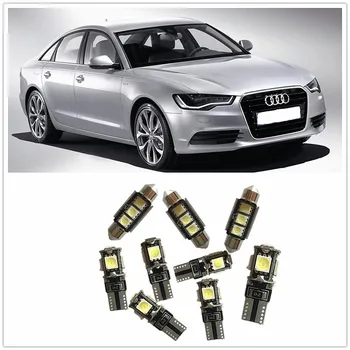 

9PCS White LED Interior Package kit For AUDI Q3 Q5 Q7 A1 A3 A4 A6 A8 Allroad (C5) Map Dome door Tag Lights