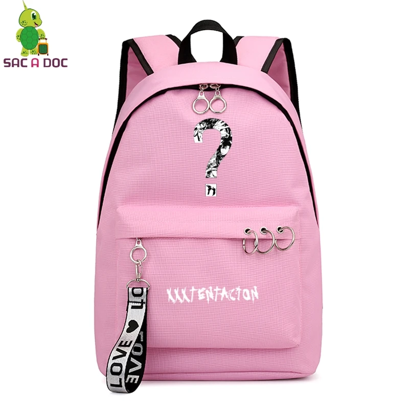 Прозрачный XXXTentacion рюкзак для колледжа Школьные Сумки sac dos рюкзак для ноутбука вместительные рюкзаки дорожная сумка на плечо для девочки подростка - Цвет: Прозрачный