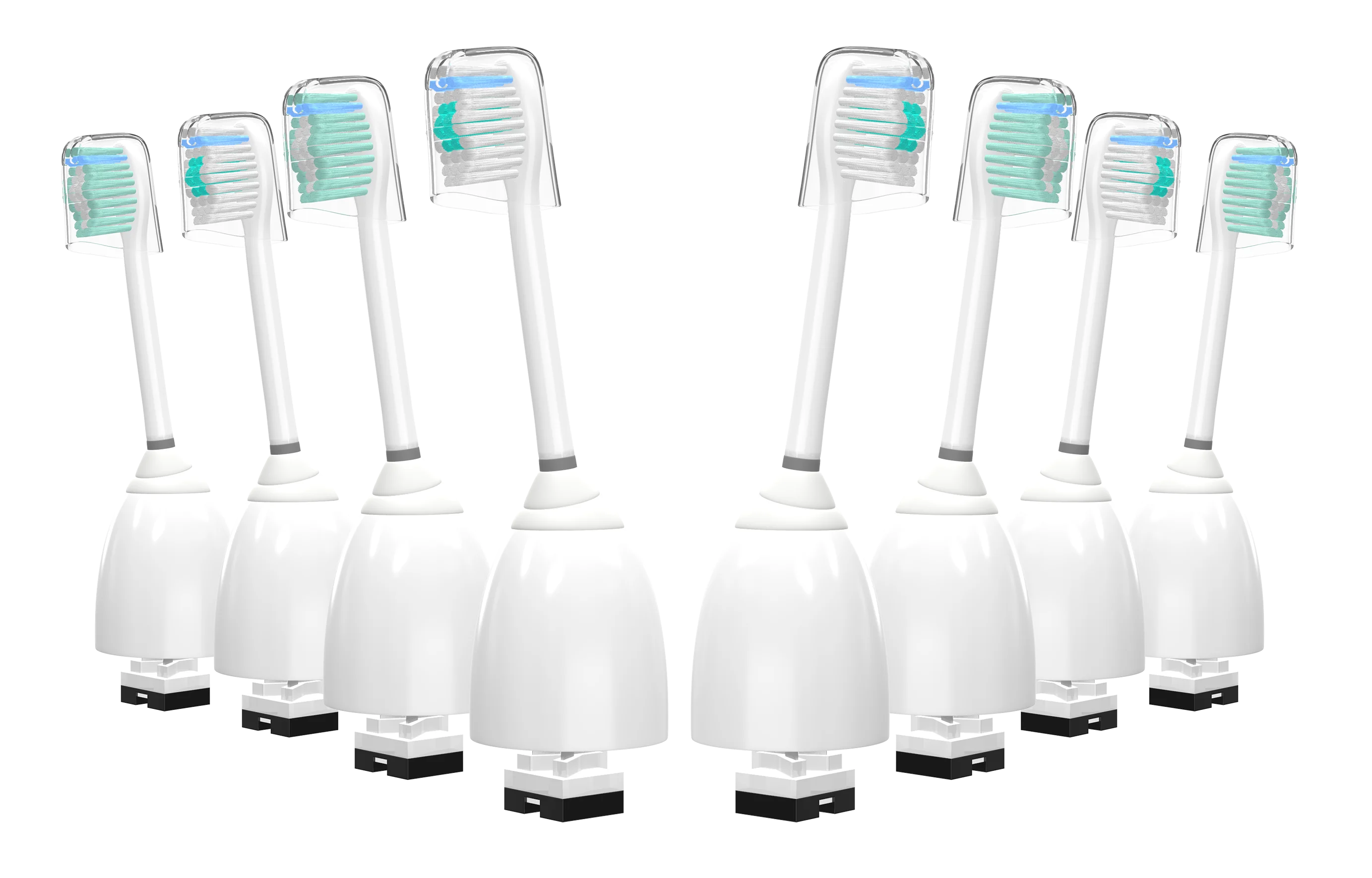 8 шт. с крышкой подходит для Philips Sonicare Серии e сменные головки для электрической зубной щетки HX7001 HX7002 HX7022 для гигиены полости рта
