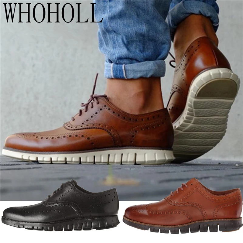 Zapatos de vestir informales para hombre, calzado Formal de cuero genuino Oxford, de retales azules, para fiesta y cena, británico, 47