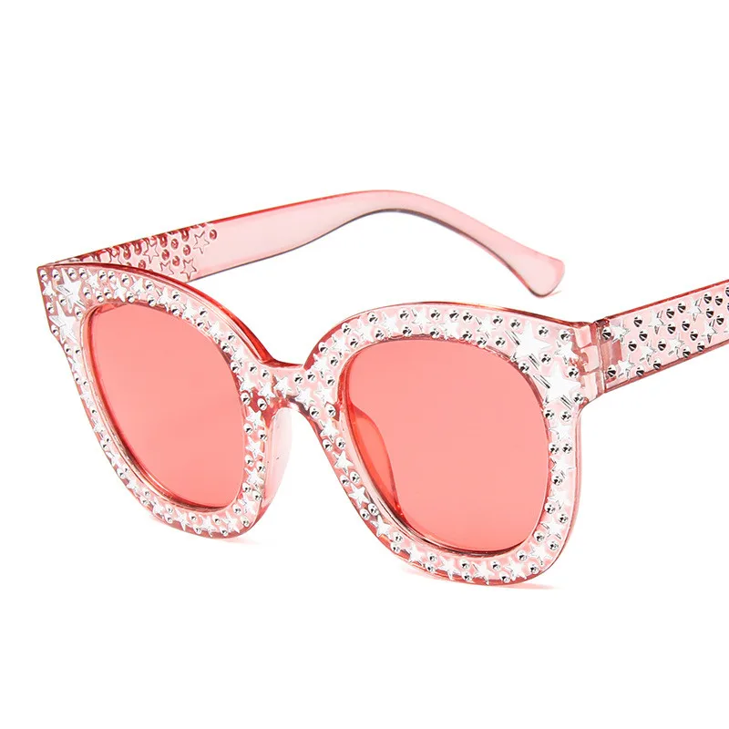 Higodoy модные пластиковые женские брендовые дизайнерские негабаритные градиентные роскошные солнцезащитные очки для женщин UV400 - Цвет линз: pink