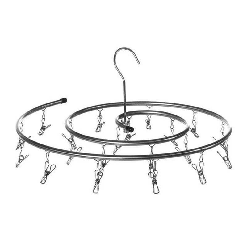 Stainless Steel Blanket Hanger Round Spiral Quilt Sheets Hanger