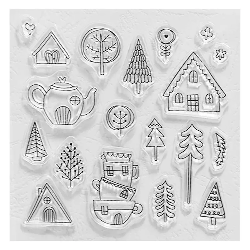 Mice Silicone Clear Stamp with Cutting Dies Stencil Set DIY Scrapbooking Embossing Photo Album Decorative Paper Card Craft Art Handmade