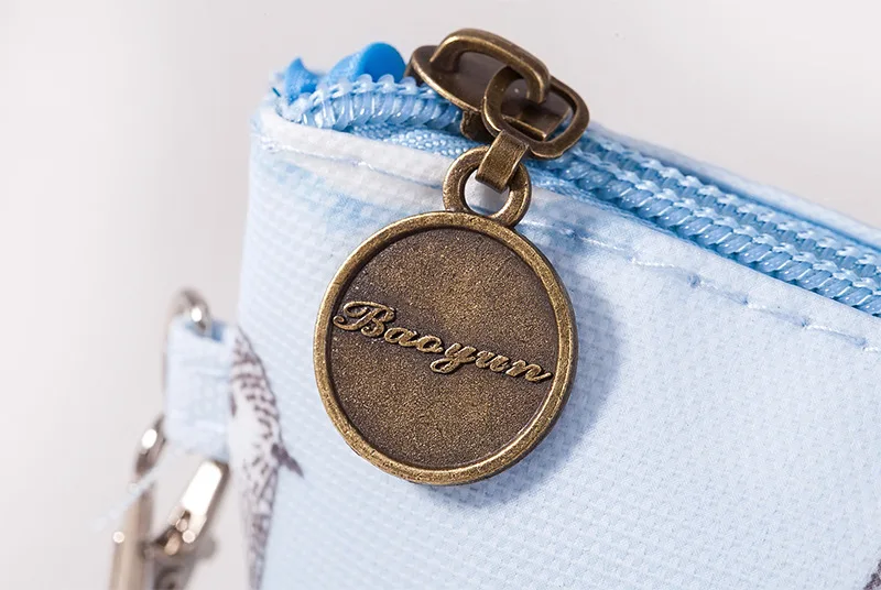 FUDEAM Polyester Rose Flower Bird Pattern Women Cosmetic Bag Toiletries Storage Organize Waterproof MakeUp Bag Portable Wash Bag