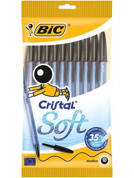 

Bic Cristal Soft tip medium 1,2mm pack of 10 color pen black pens
