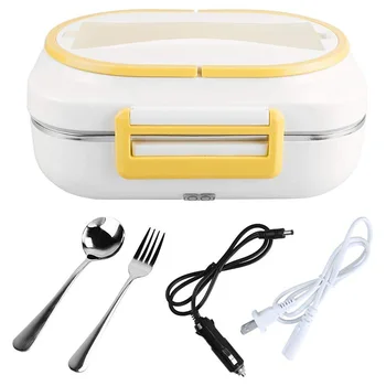 

Electric Heating Lunch Box Food Heater for Car Office Portable Lunch Meal Heater 110V and 12V Dual Use US Plug