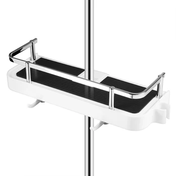 

1PC Practical Bathroom Pole Shower Storage Rack Holder Largre Washing Shower Storage Shampoo Caddy Rack Organiser Tray Holder