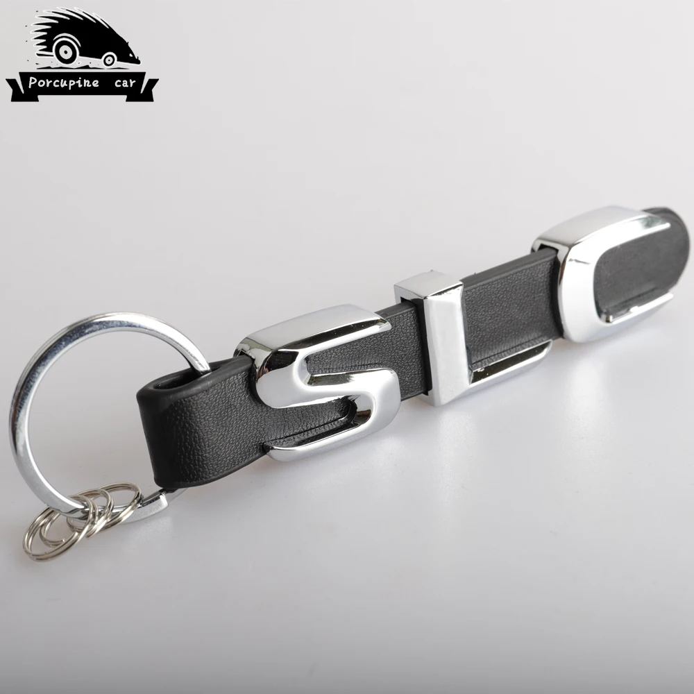 Цинковый сплав кожа брелоки для Mercedes Benz CLS SLC GLA GLC GLE GLS 3D автомобильный брелок Металлический брелок для ключей кольца брелоки