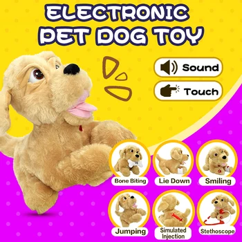 Sound Control Kids Plush Toy Sound Control Interactive Bark Electronic Toys Dog For Baby Gifts   Electronic Robot Dog 1