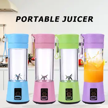 

380ml Portable Stainless Steel Mini Juicer USB Rechargeable Blender Mixer Juice Machine