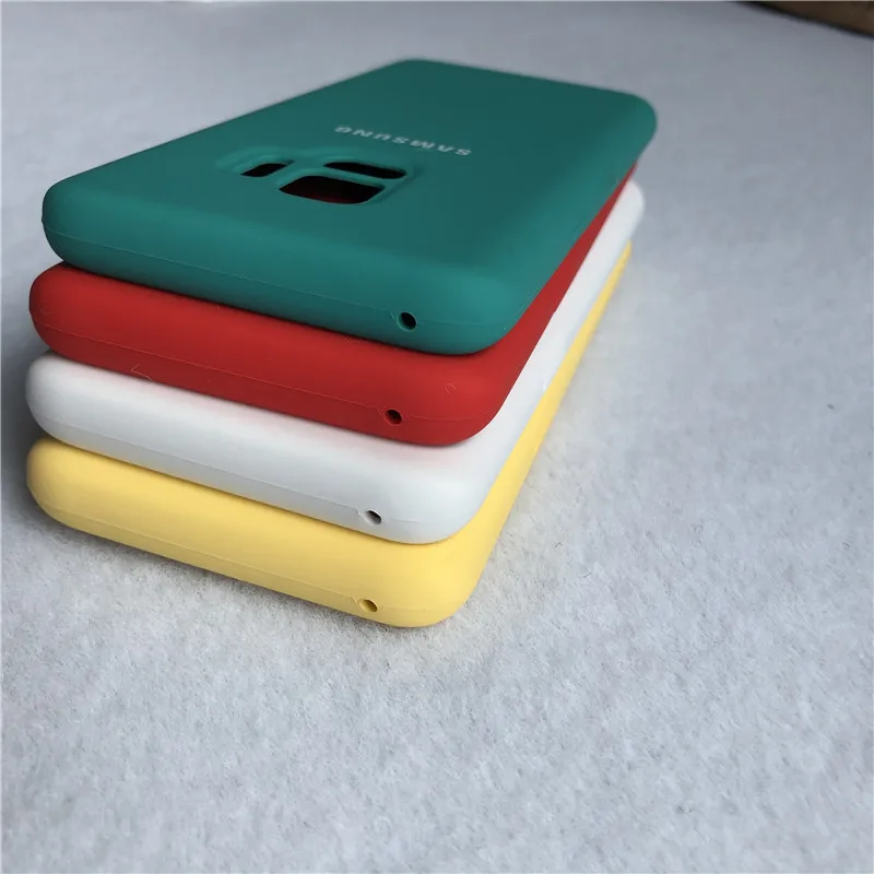 Чехол для samsung Galaxy S9 Plus, шелковистый мягкий на ощупь жидкий силиконовый стильный чехол для Galaxy S9 S9+ Plus, полная защита