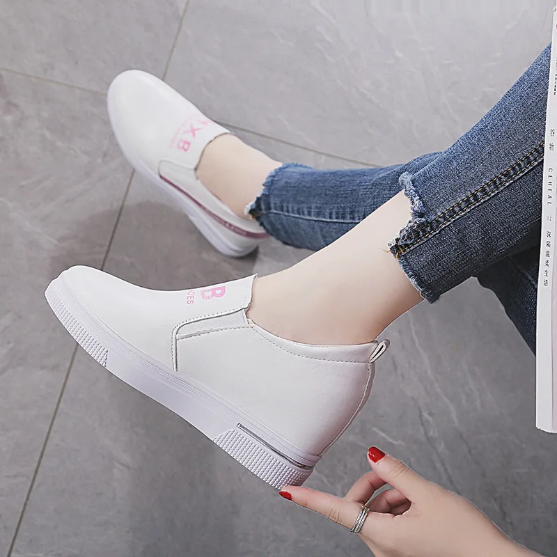 

Summer 2018 Elevator Athletic Shoes Women's New Style Korean-style Versatile Thick Bottomed Dad Casual White Shoes