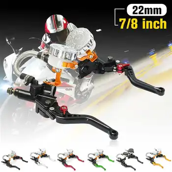 

Hot New Pair Universal 7/8inch 22mm CNC Motorcycle Handlebar Brake Clutch Master Cylinder Lever Reservoir