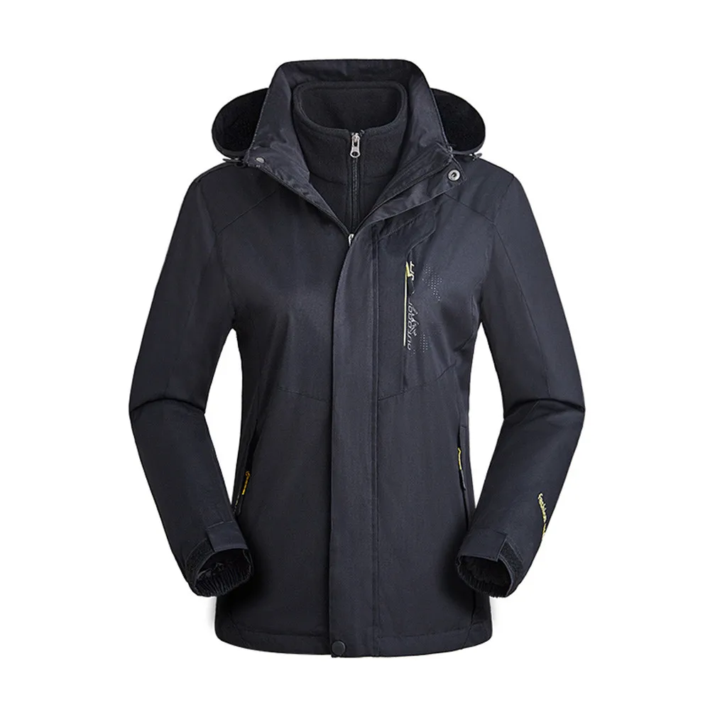 

Woman Winter Camping Hiking Coat Cycling Running Waterproof Windproof Jacket Outdoor Plus Velvet Padded Detachable Jacket