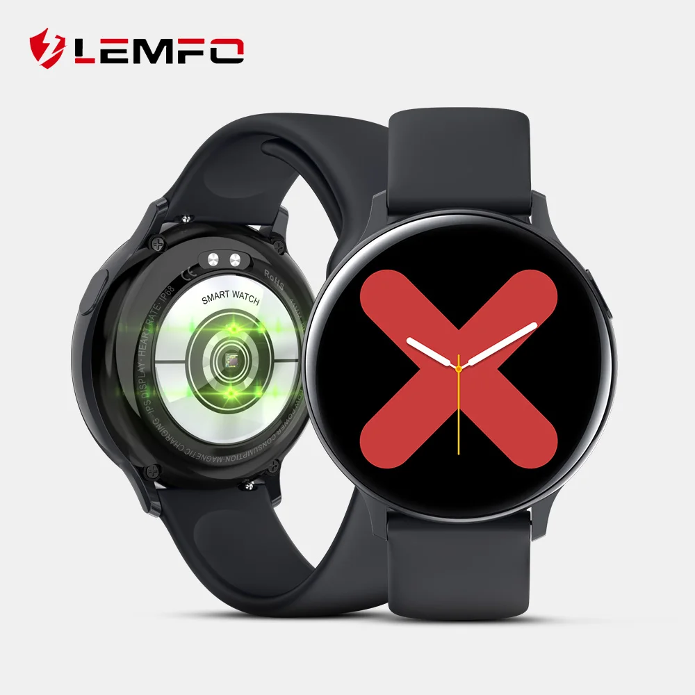 Смарт часы LEMFO с сенсорным экраном 1 4 дюйма ЭКГ IP68 Водонепроницаемые спортивные 7