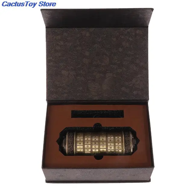 I LOVE U Da Vinci Educational toys Metal Cryptex locks gift ideas Da Vinci Code Lock To Marry Lover Escape Chamber Props 1