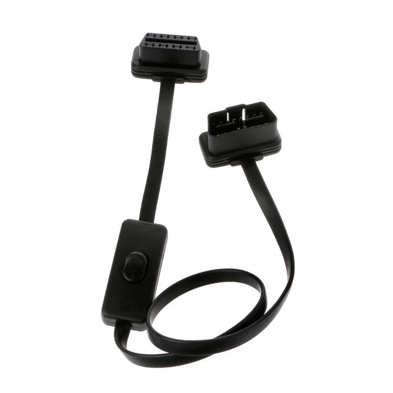 

16 Pin OBD2 OBDII автомобильный Удлинительный кабель с адаптером типа переключателя