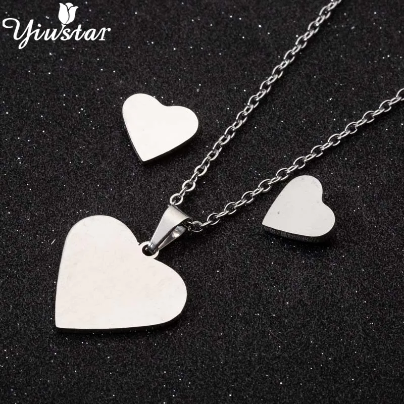 68s Yiustar Романтический Микки маленькие Сережки для женщин, девушек, детей мультфильм подвеска мышь Ожерелье Ювелирные наборы повседневное животное Bijoux - Окраска металла: 68s