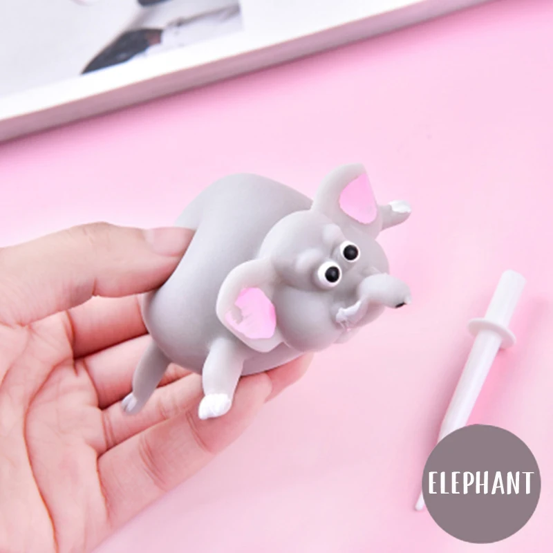 Elephant Креативный мягкий резиновый надувной шар, может выдувать маленьких животных, вентиляционная декомпрессионная игрушка, бегемот, Цыпленок, игрушка, поп-шар, пародия, подарок - Цвет: Elephant