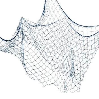 

Blue Beige Mediterranean Marine Style Soft Decoration Fishnet Wall Decoration Bedroom Wall Decoration
