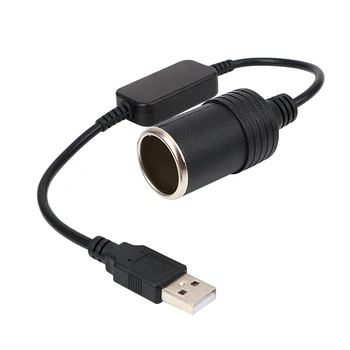 

Plug Connector Adapter USB 5V To 12V Auto Interior Accessories Car Cigarette Lighter Socket Converter Adapter Wired Controller