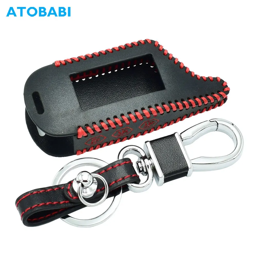 B9 Leather Car Key Case For Starline B9 A61 V7 Two Way Car Alarm Remote